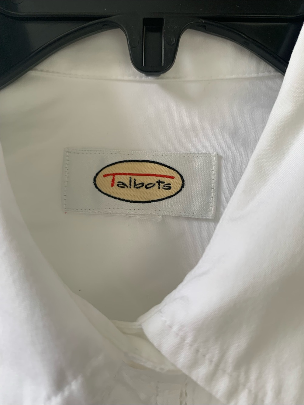 Talbots Classic White Textured Long-Sleeve Pleated Shirt - Picture 4 of 8